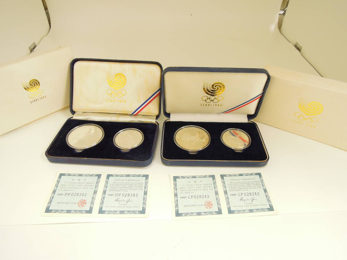  29845 ソウルオリンピック1988年プルーフ貨幣セット おまとめ2セット(その他)｜売買されたオークション情報、yahooの商品情報をアーカイブ公開 - オークファン 記念硬貨