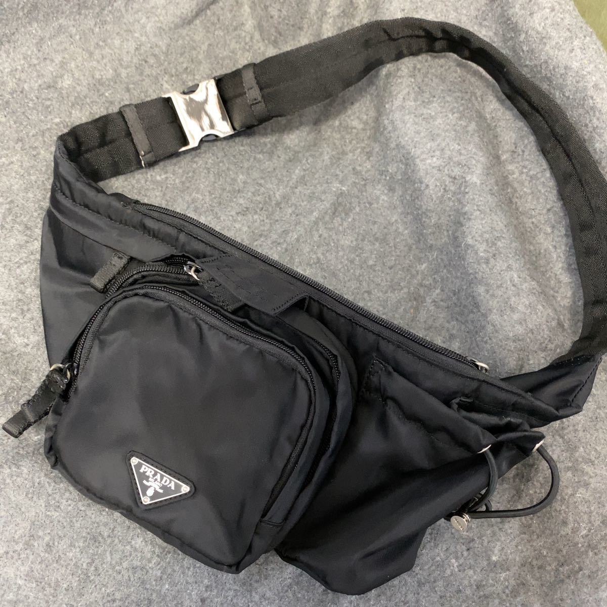 プラダ PRADA ボディバッグ ナイロン ブラック バッグ ボディバッグ