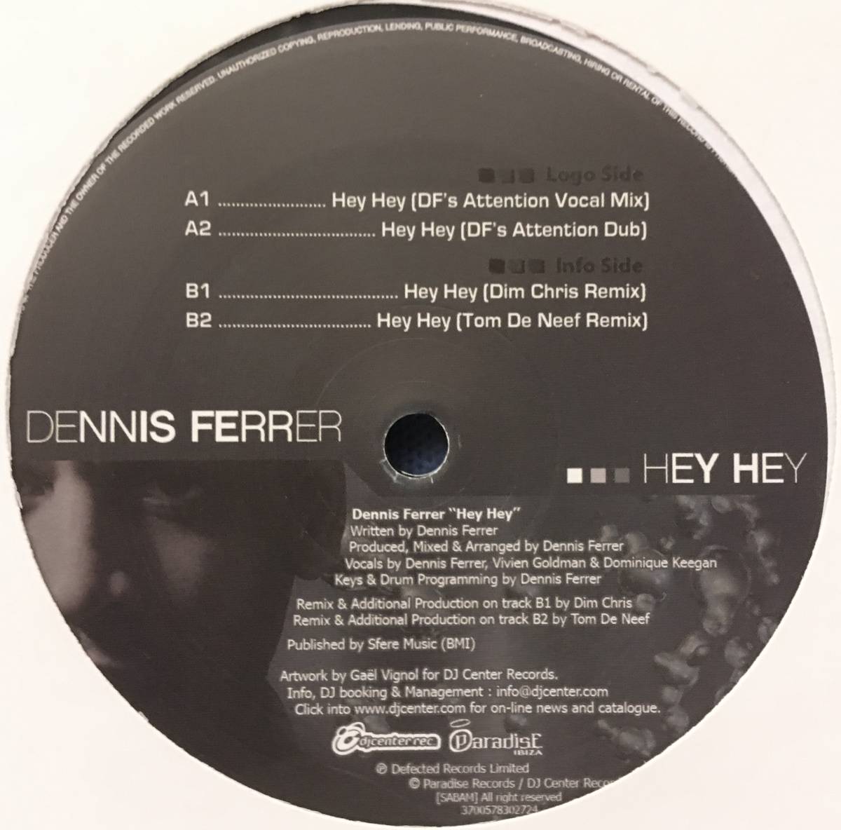 Dennis Ferrer /Hey Hey 12inch 【公式通販】