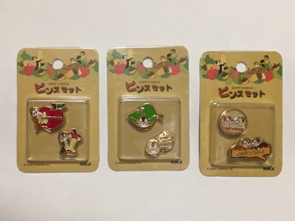 ディズニー ピンバッジ チップ＆デール 3個セット