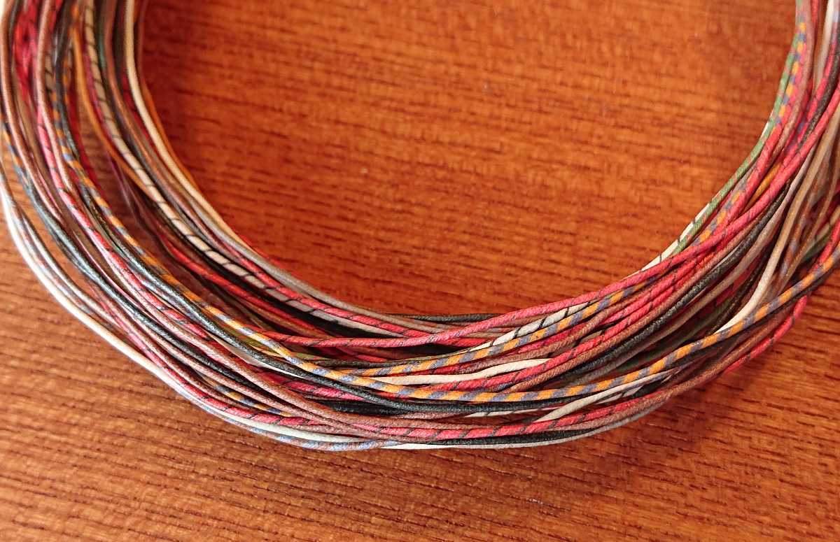 ①希少無メッキ1930～40年代WE(Western Electric) AWG24単線wire(綿