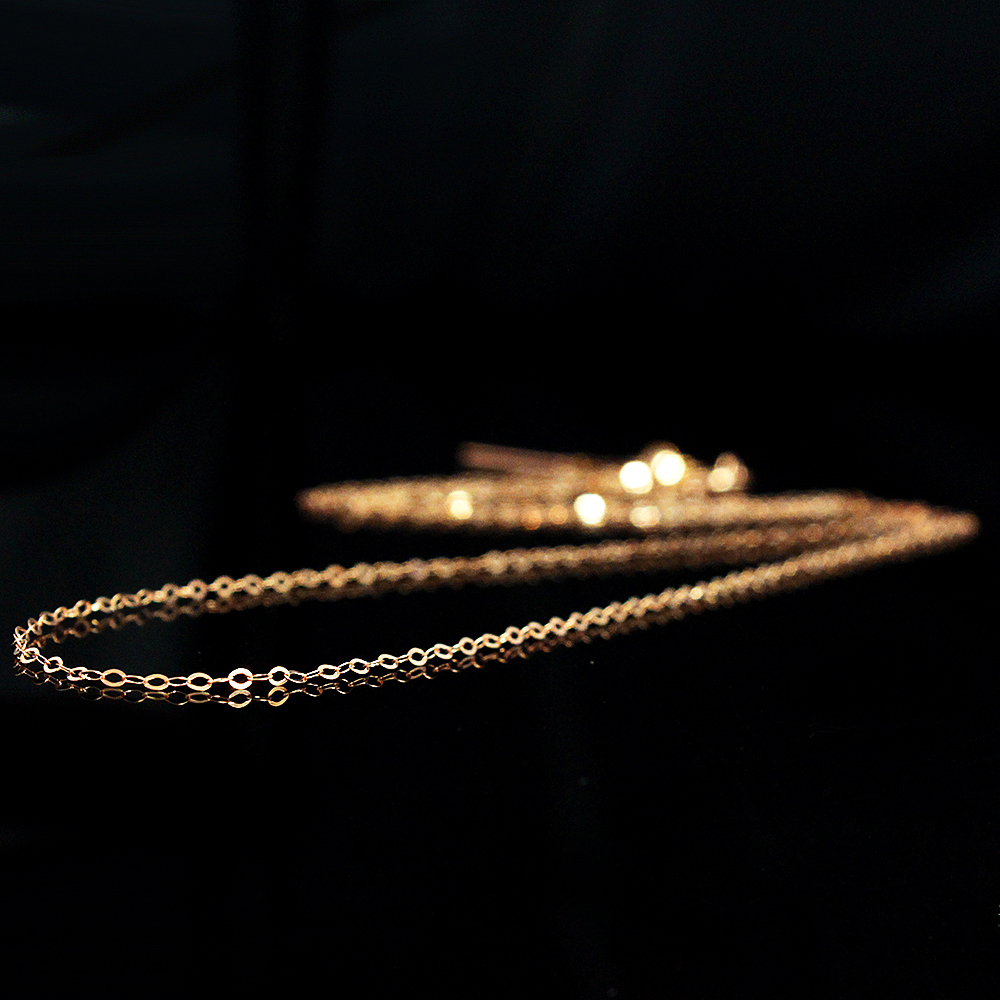 【1円スタート！】K18ピンクゴールド スライド式 アジャスターチェーン 44cm アズキチェーン あずきチェーン 18金★長さ調整可能♪_1