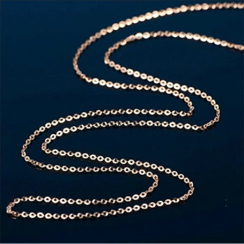 【1円スタート！】K18ピンクゴールド スライド式 アジャスターチェーン 44cm アズキチェーン あずきチェーン 18金★長さ調整可能♪_2