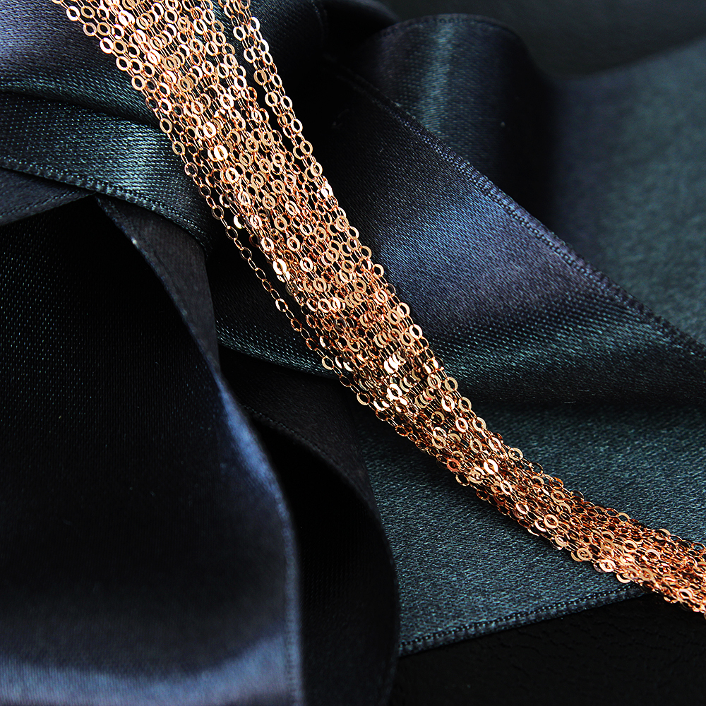 【1円スタート！】K18ピンクゴールド スライド式 アジャスターチェーン 44cm アズキチェーン あずきチェーン 18金★長さ調整可能♪_5