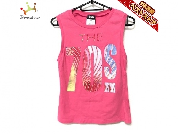 ディーアンドジー ノースリーブTシャツ - ディーアンドジー D&G ノースリーブTシャツ サイズXS ピンク×レッド