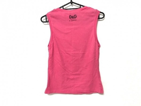 ディーアンドジー ノースリーブTシャツ - ディーアンドジー D&G ノースリーブTシャツ サイズXS ピンク×レッド