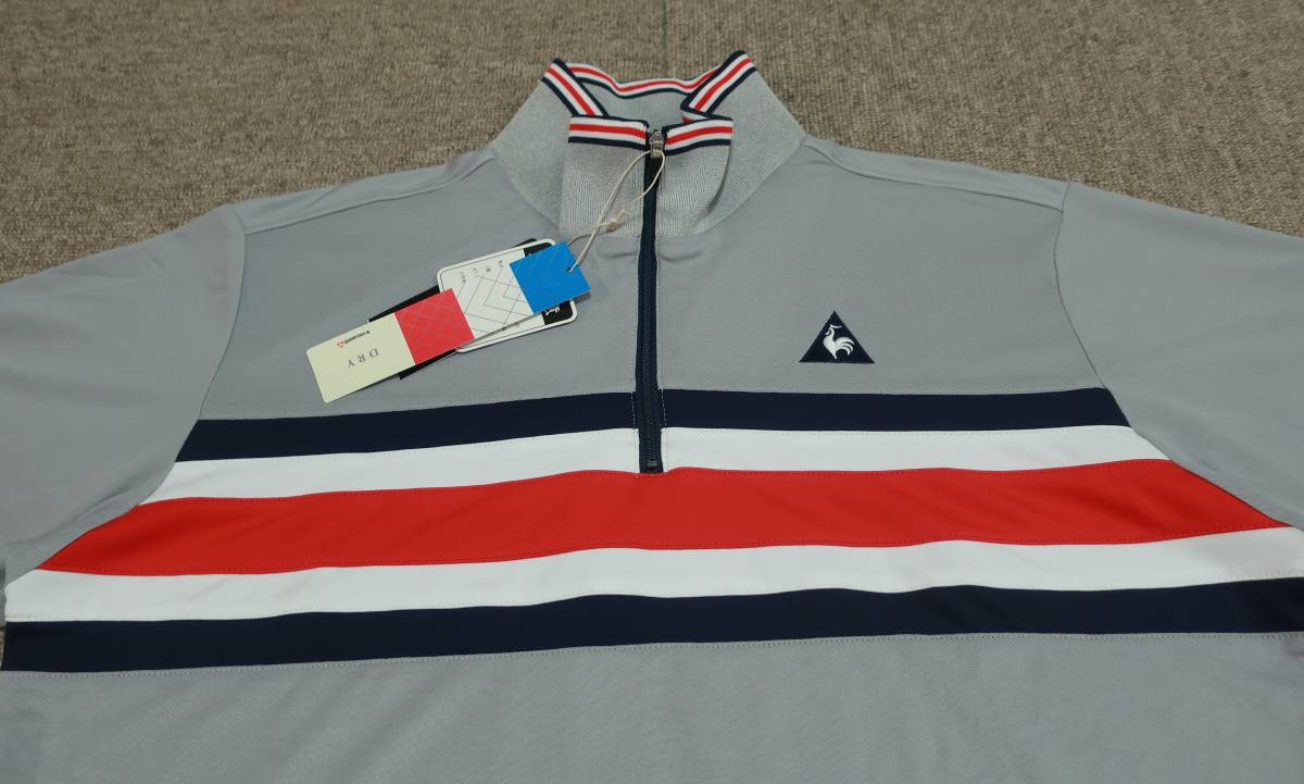【安い，お買い得】 送料198円可能 LLサイズ/ le coq sportif GOLF ルコックゴルフ 吸汗速乾 ハーフジップシャツ グレー(ルコック)｜売買されたオークション情報、yahooの商品情報をアーカイブ公開 - オークファン シャツ