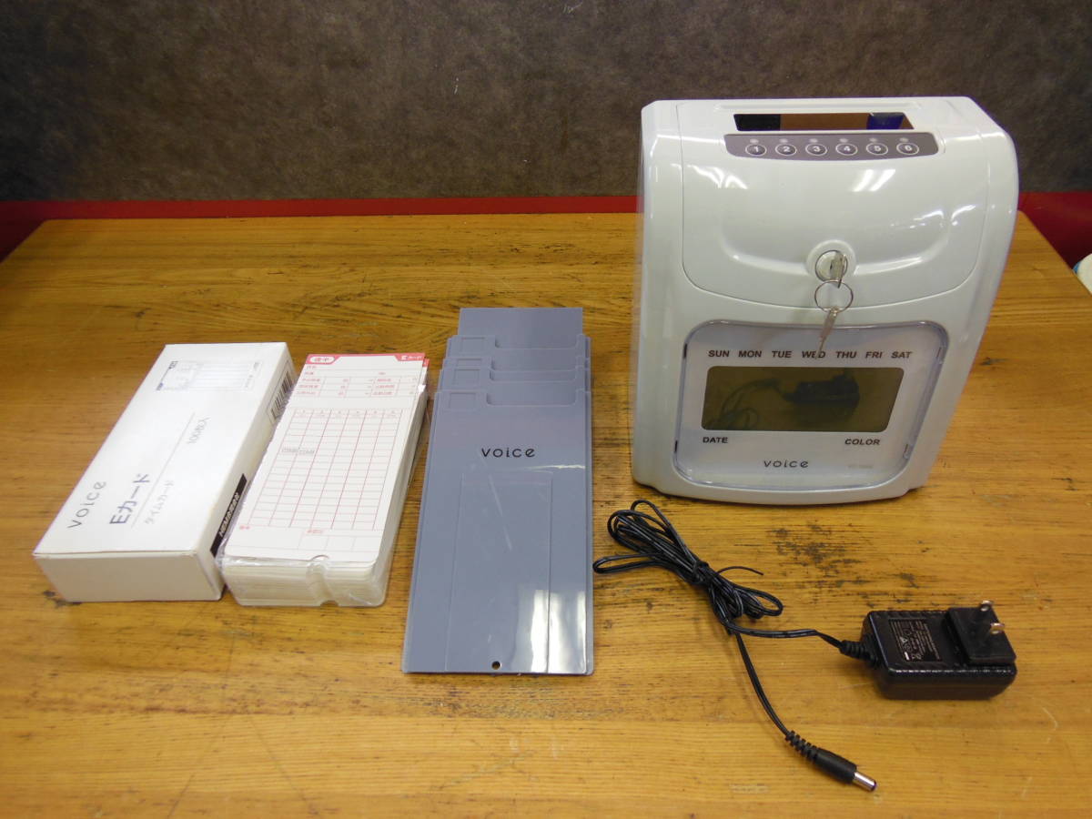 美品 VOICE VT-1000 タイムレコーダー タイムカード ラック付 中古美品】 VOICE ボイス タイムレコーダー VT-1000 タイムカード