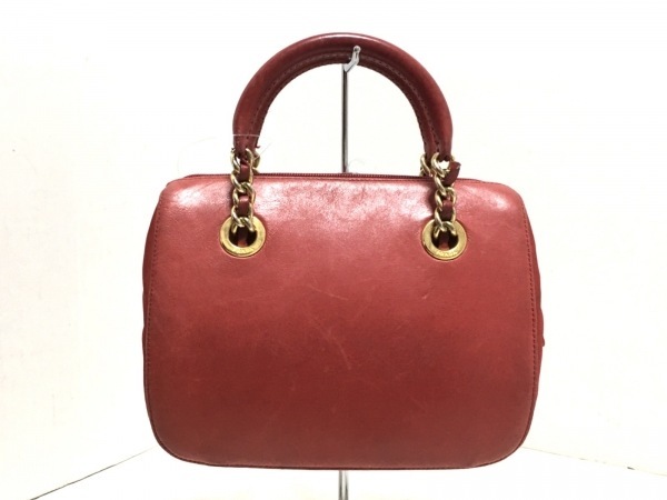 PRADA ハンドバッグ ナイロン ゴールドハンドル プラダ PRADA ハンドバッグ - レザー×ナイロン レッド×ゴールド バッグ
