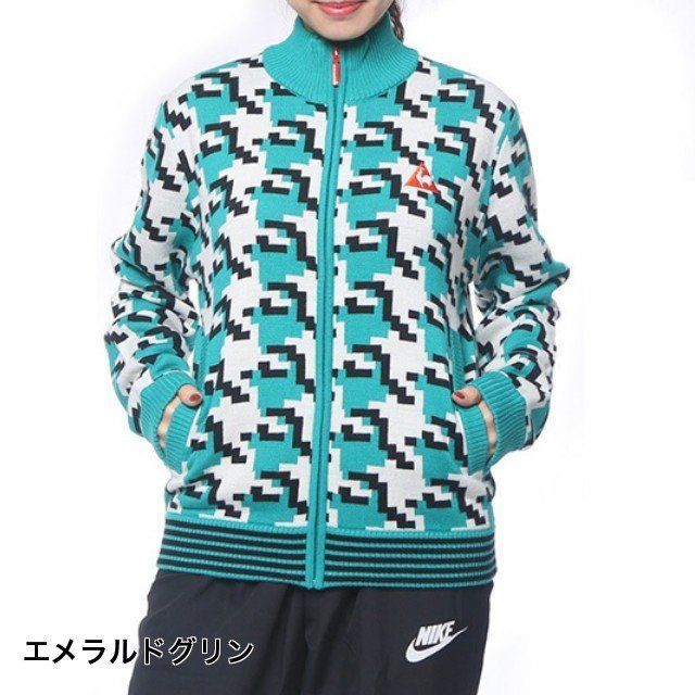 品質保証，高品質 ルコック le coq sportif GOLF ゴルフ 定価16500円 レディース ニット ジャケット Lサイズ XQGL4019-E539-L 一 二 QWER(ジャンパー、ジャケット)｜売買されたオークション情報、yahooの商品情報をアーカイ ジャンパー、ジャケット