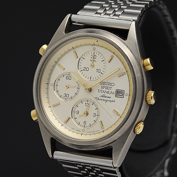 SEIKO SPRIT 7T32-6000 クロノグラフ アラーム チタン 7T32-6000 Seiko