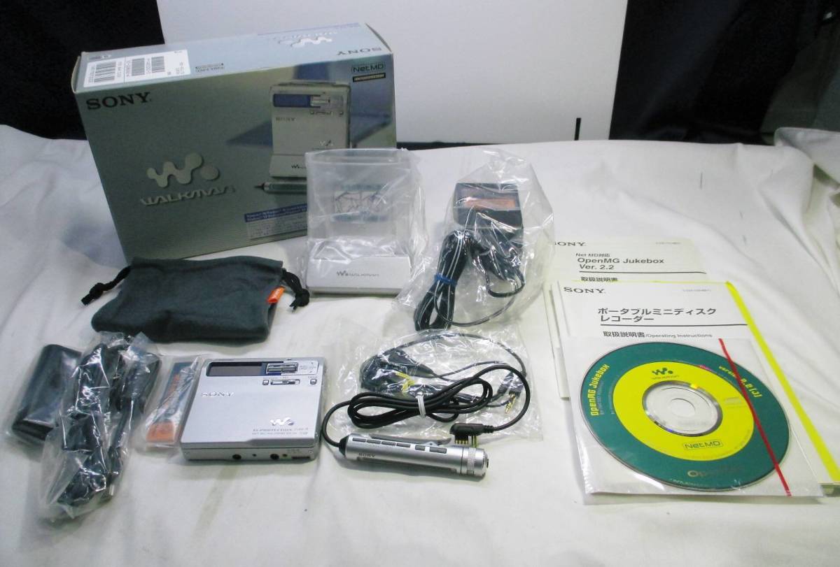 SONY MDレコーダー MZ-N1 乾電池ケース付き　ジャンク品 SONY ソニー MDウォークマン MZ-N1 箱 付属品完備☆ジャンク