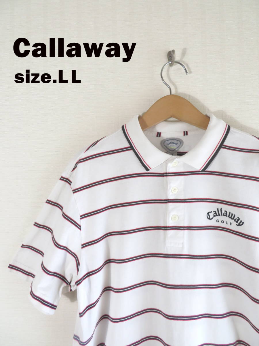 豊富な，最新作 キャロウェイ ボーダー ポロシャツ LL Callaway メンズ ゴルフ ウェア 大きいサイズ XL(キャロウェイ)｜売買されたオークション情報、yahooの商品情報をアーカイブ公開 - オークファン シャツ