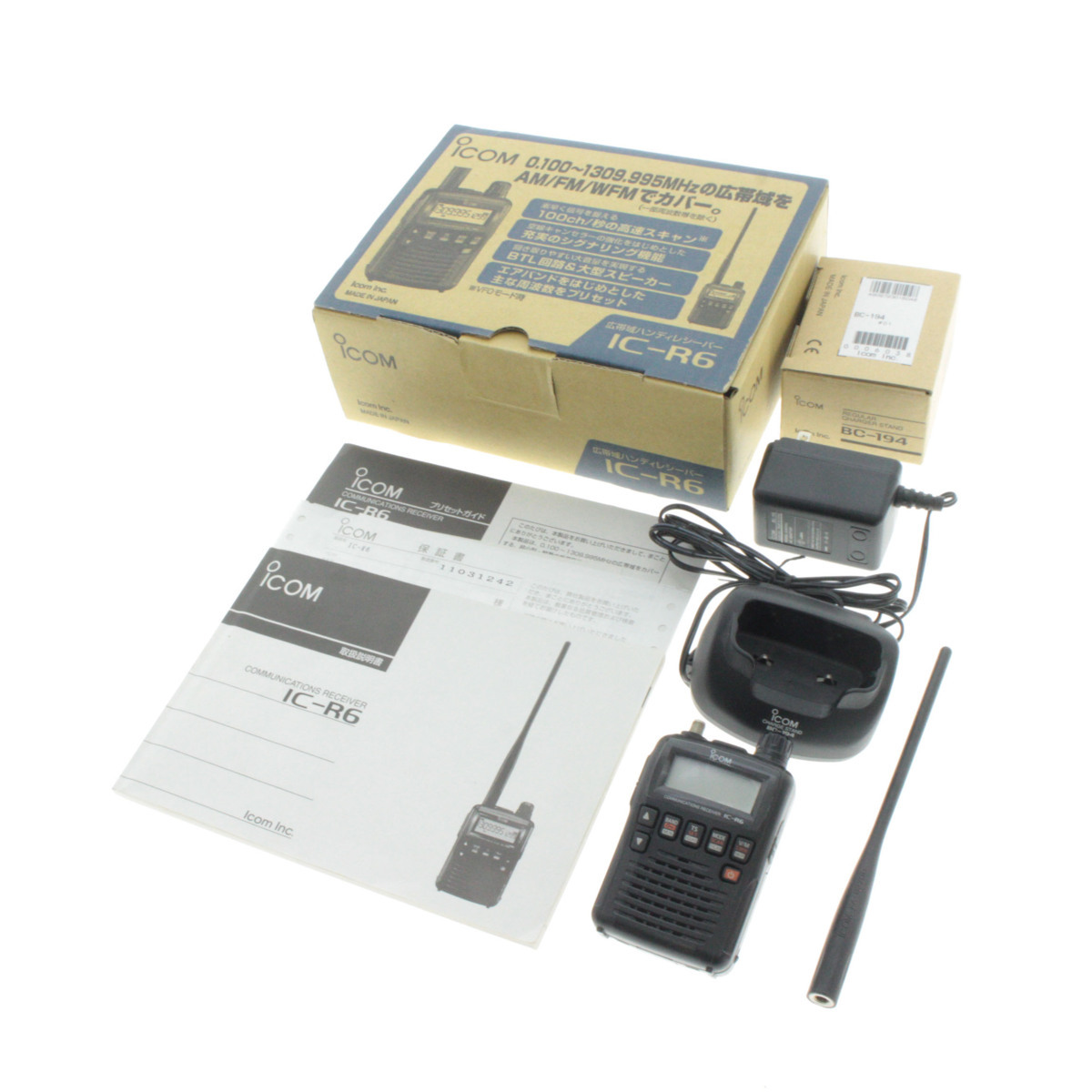 中古 ICOM アイコム IC-R6 広帯域 ハンディ レシーバー 無線機
