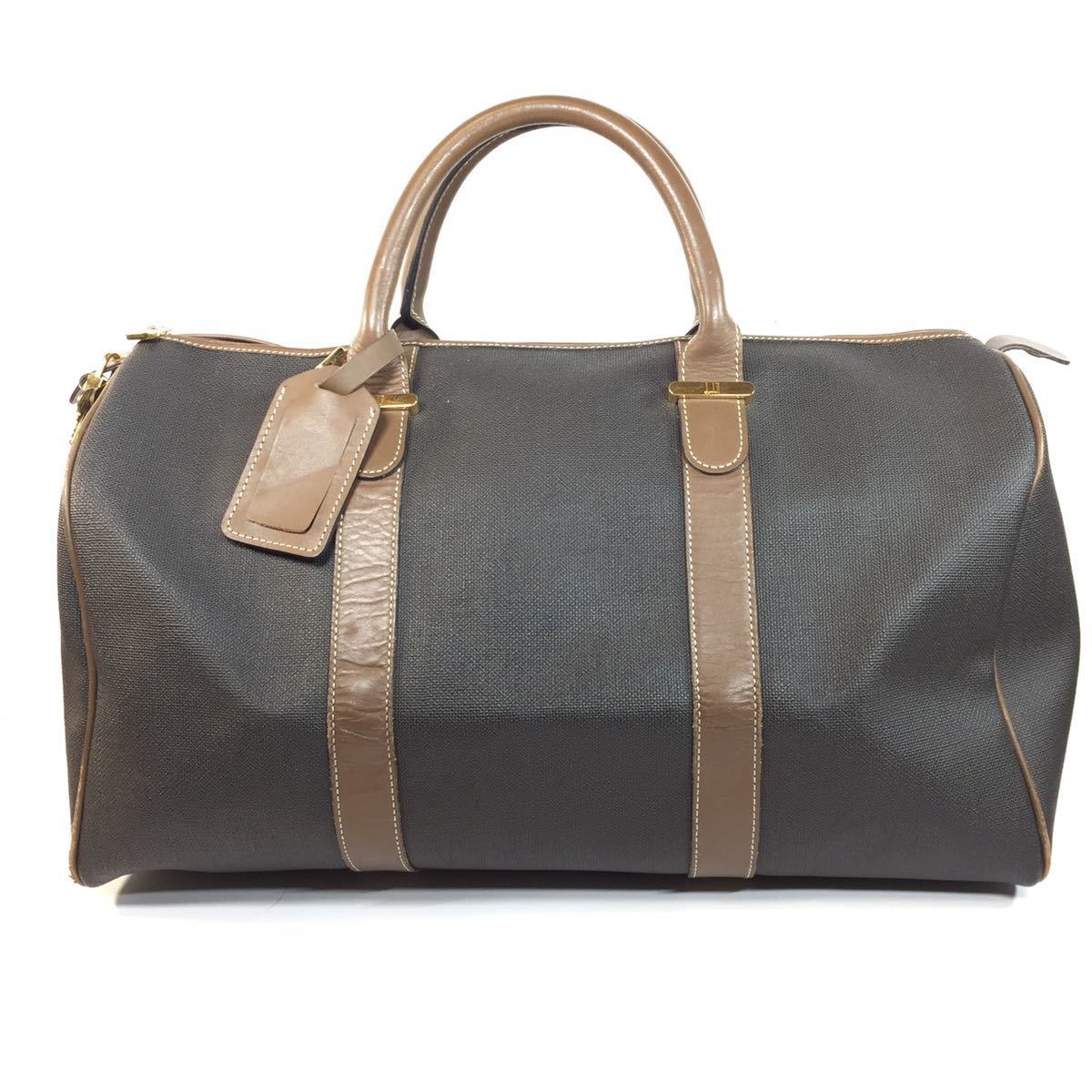 良品　dunhill ダンヒル　ボストンバッグ 　南京錠あり　日本代表 ダンヒル】本物 dunhill ボストンバッグ 南京錠 鍵 錠付き トラベル