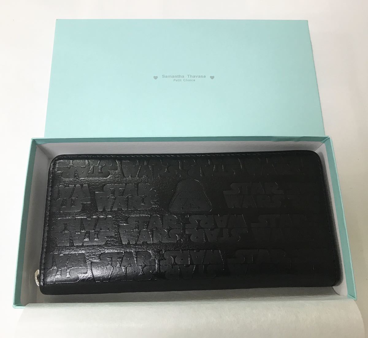 サマンサタバサプチチョイス　スターウォーズ　ラウンド長財布　本革　黒 Samantha Thavasa Petit スターウォーズコラボ財布 ダース 折財布（財布）｜Samantha