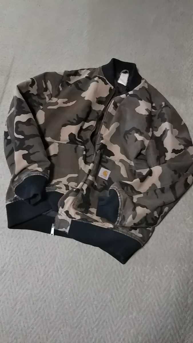 FAT Carharttパロディ 迷彩 MA-1ジャケット