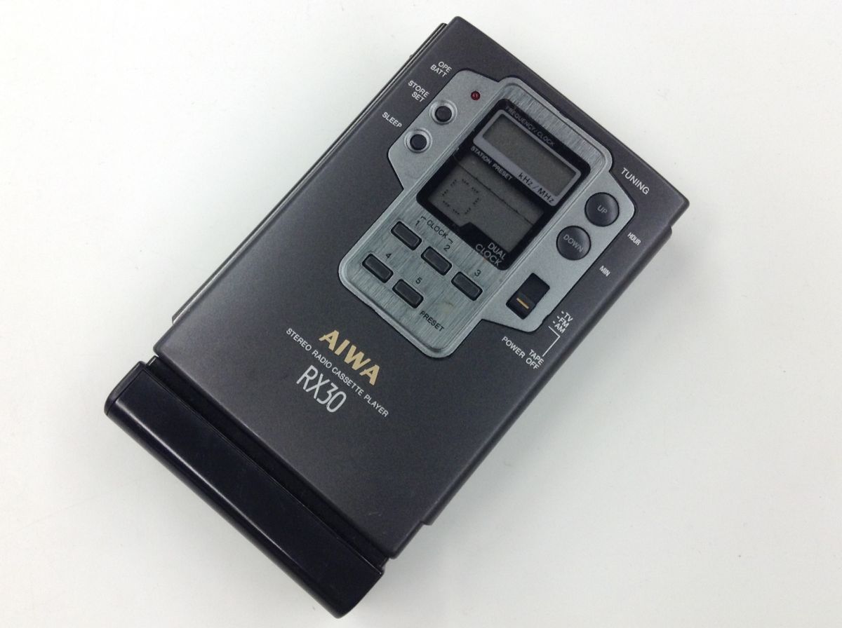 AIWA RX30 カセットプレーヤー 230W] AIWA アイワ HS-RX30 ポータブルカセットプレーヤー◇ジャンク品