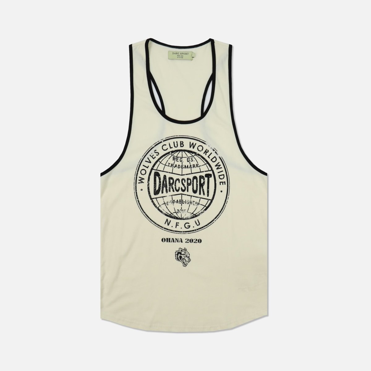 人気定番，豊富な Darc Sport OHANA Wolves Globe Mecca Tank Cream S ダルクスポーツ オハナ ウルヴズ グローブ メッカ タンクトップ クリーム 白 筋トレ(タンクトップ)｜売買されたオークション情報、yahooの商品情報をアー タンクトップ