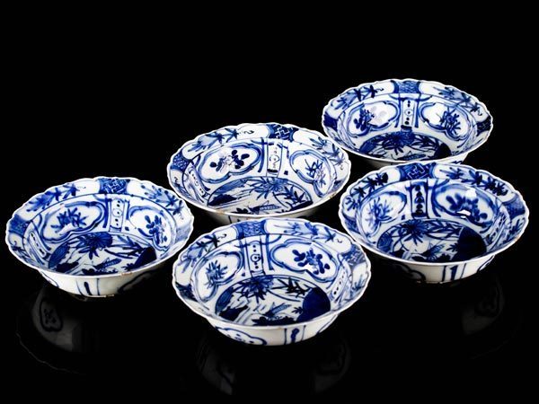 骨董○古染付芙蓉手皿○中国古美術 ⁄ 古玩 | 明朝末期頃-17