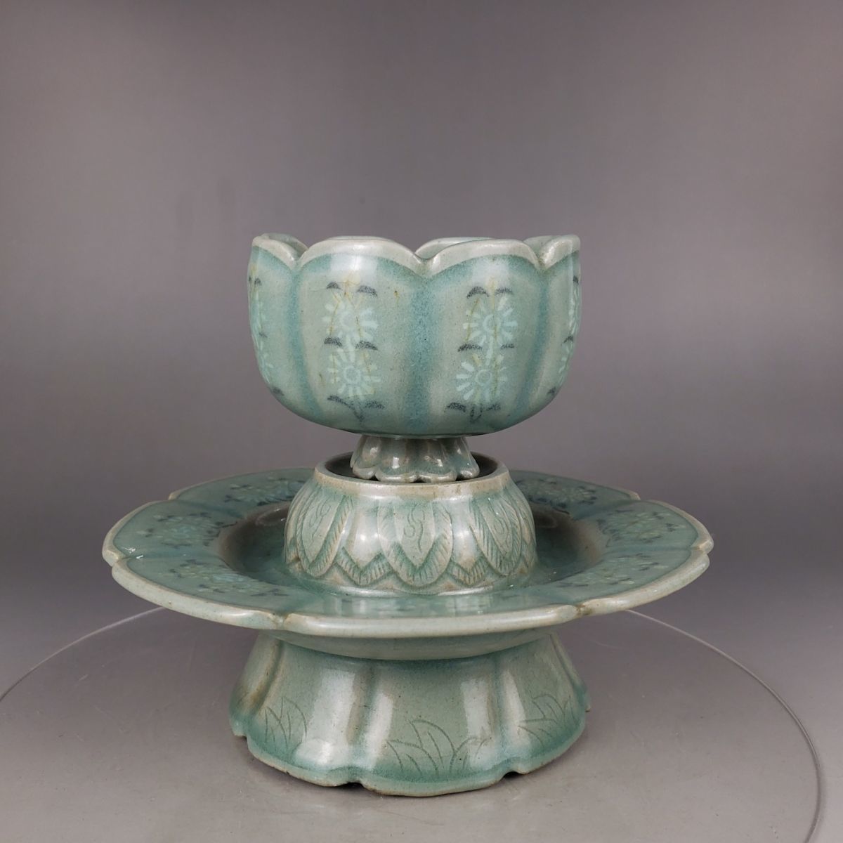 時代 李朝 染付 そろばん(算珠)形徳利 25㎝/古陶 古美術品 朝鮮美術