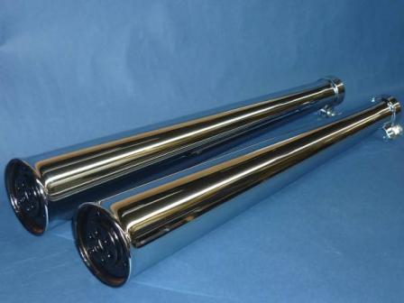 新品送料無料　CB72 CBM72 CB77　フレアーメガフォン マフラー 2本セット (05-1061-2)