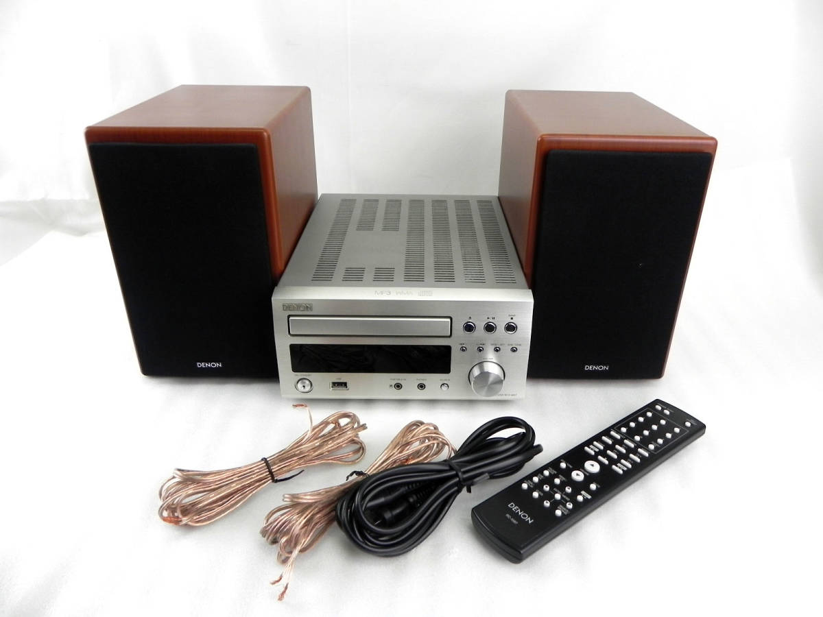 Q4061]DENON/デノン CDレシーバー RCD-M37 SC-M37 リモコン付 CD/USB