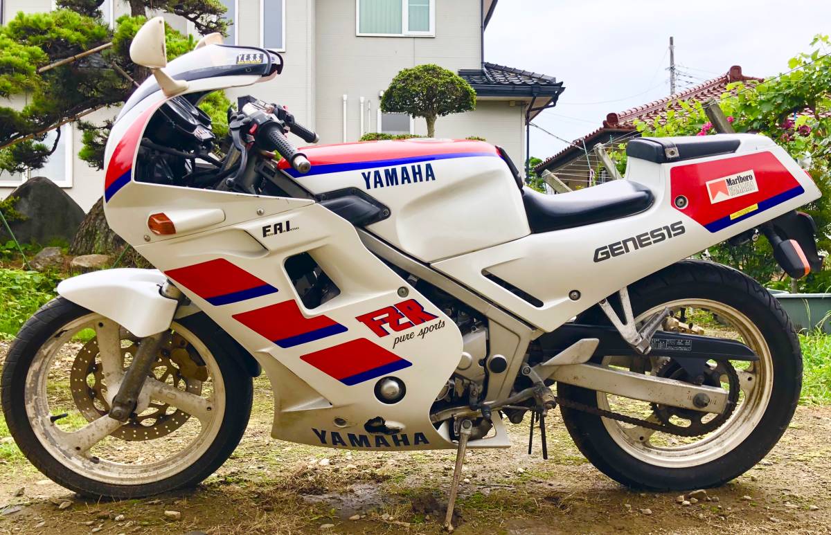 FZR250 2kr ジャンク パーツ取り 車体 ヤマハ 書類無し 引き取り 格安スタート 売り切り エンジン始動動画有り_4
