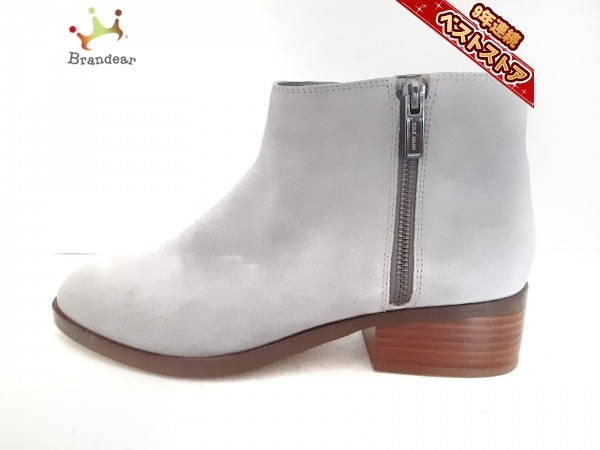 コールハーン COLE HAAN ショートブーツ 9 スエード グレー レディース 美品 靴