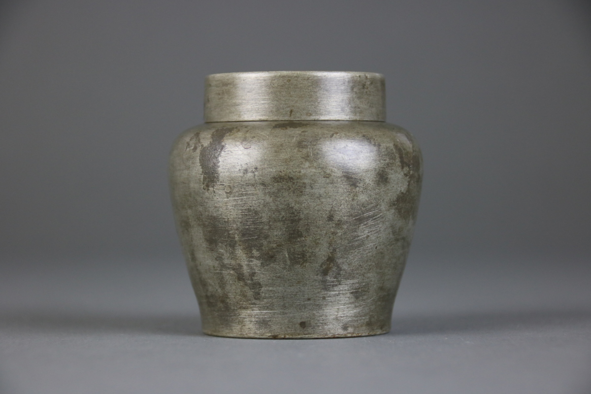 KEI】古錫 沈存周形 茶壺 茶心壺 337g N25 錫製 アンティーク