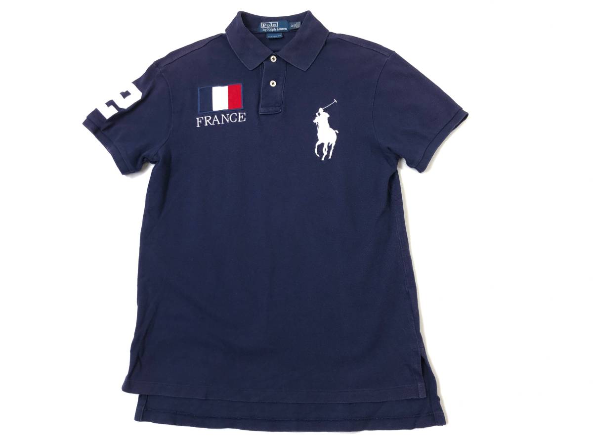 RALPH LAUREN○Mサイズ○ビッグポニー刺繍フランス国旗鹿の子