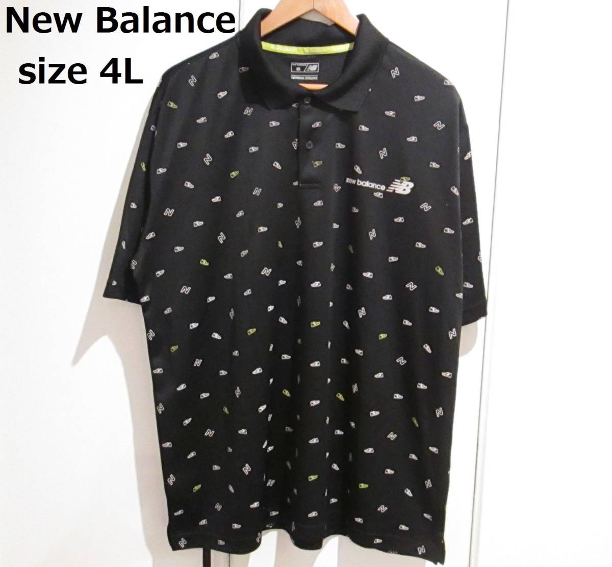  New Balance ニューバランス メンズ 大きいサイズ 4L ドライ ゴルフシャツ 吸汗速乾 ポロシャツ 黒 ビックサイズ 3XL XXXL(シャツ)｜売買されたオークション情報、yahooの商品情報をアーカイブ公開 シャツ