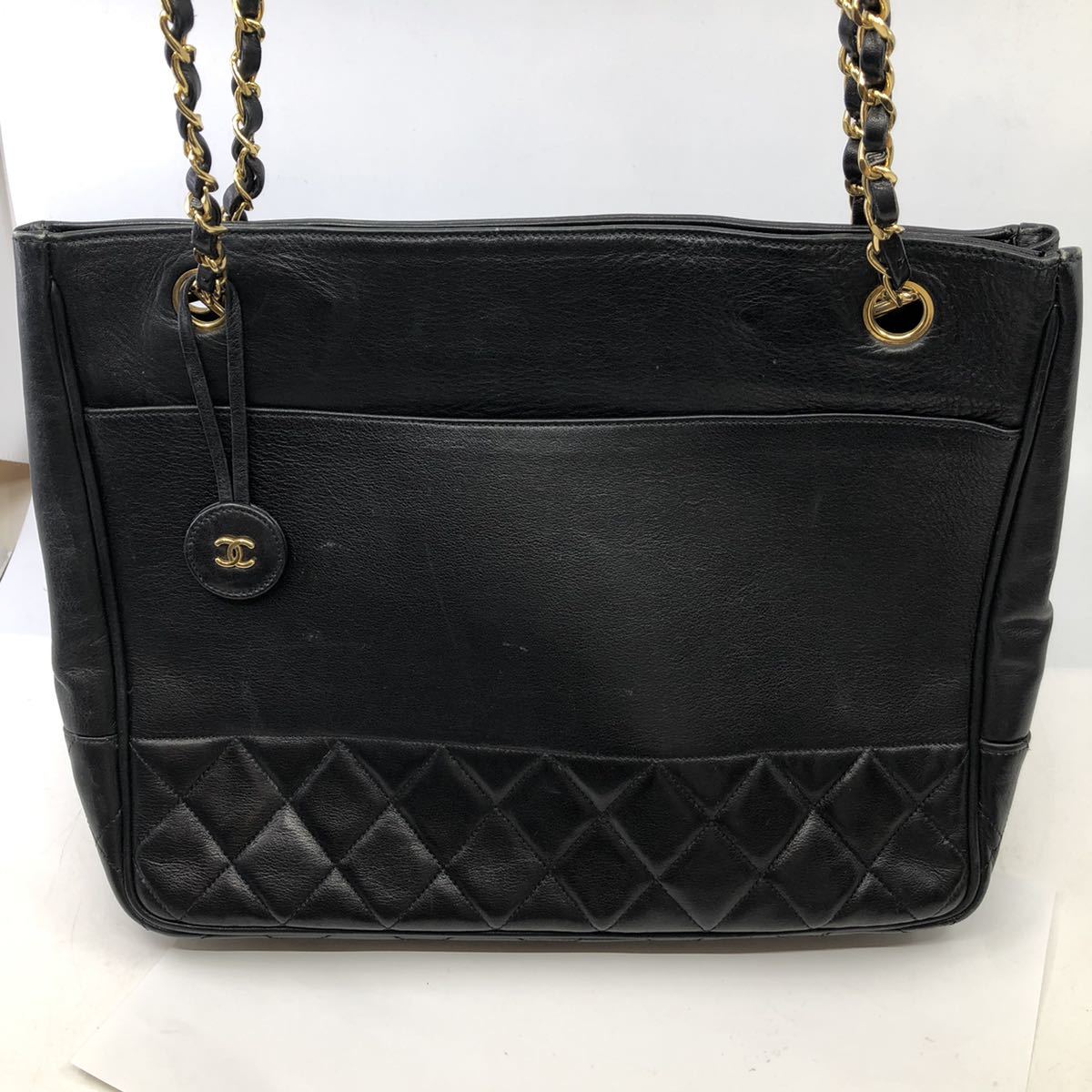 Y11018 CHANEL シャネル マトラッセ ラムスキン ショルダーバッグ 