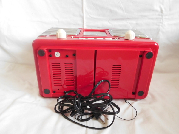 昭和レトロデザイン/ティアック TEAC AM FM ラジオ CDプレーヤー SL-D80 赤/ラジオ視聴可/CD NG/現状渡し_6