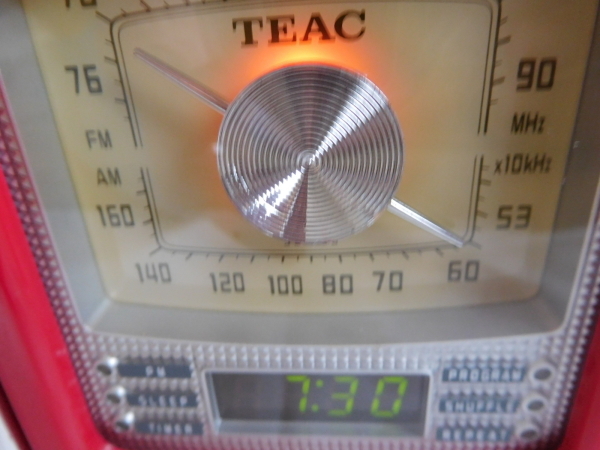 昭和レトロデザイン/ティアック TEAC AM FM ラジオ CDプレーヤー SL-D80 赤/ラジオ視聴可/CD NG/現状渡し_8