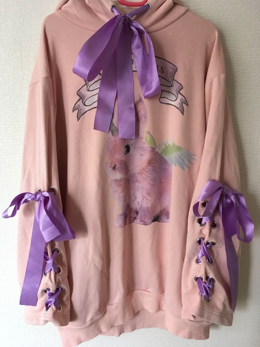 TRAVAS TOKYO うさぎ ラビット リボンパーカー