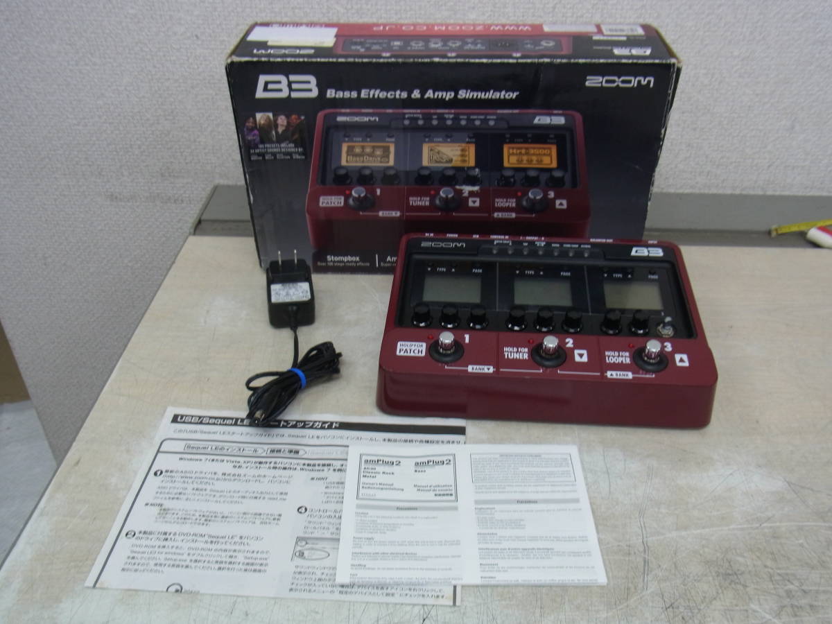 □ZOOM□ベース用マルチエフェクター□B3□中古□ ☆即決☆ zoom ／ b3