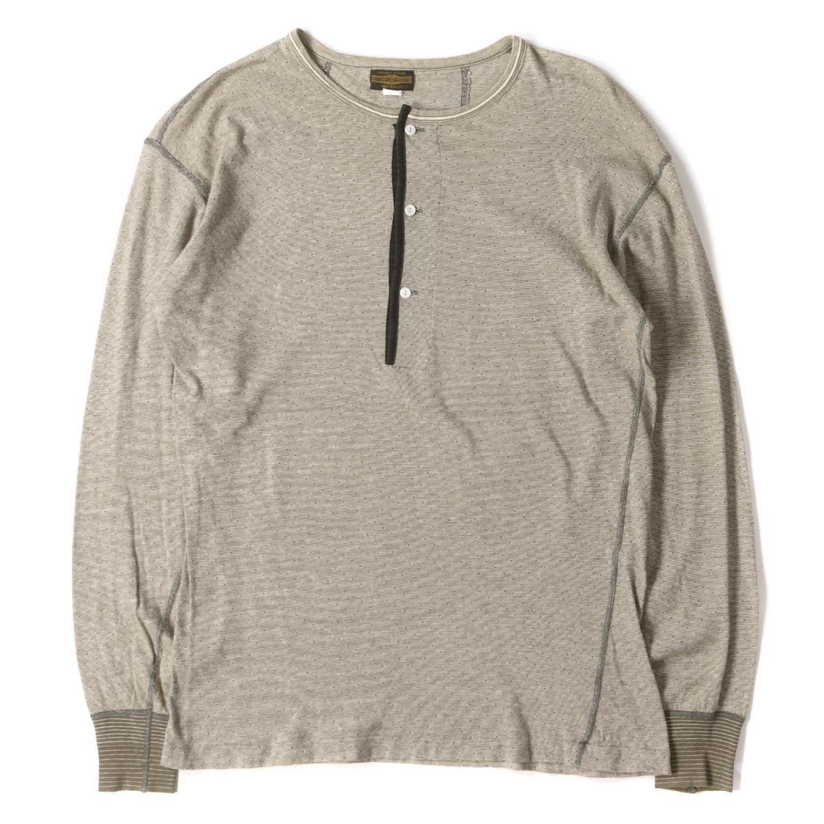 At LAST&CO アットラスト ヘンリーネック ジャガード ロングスリーブ T 