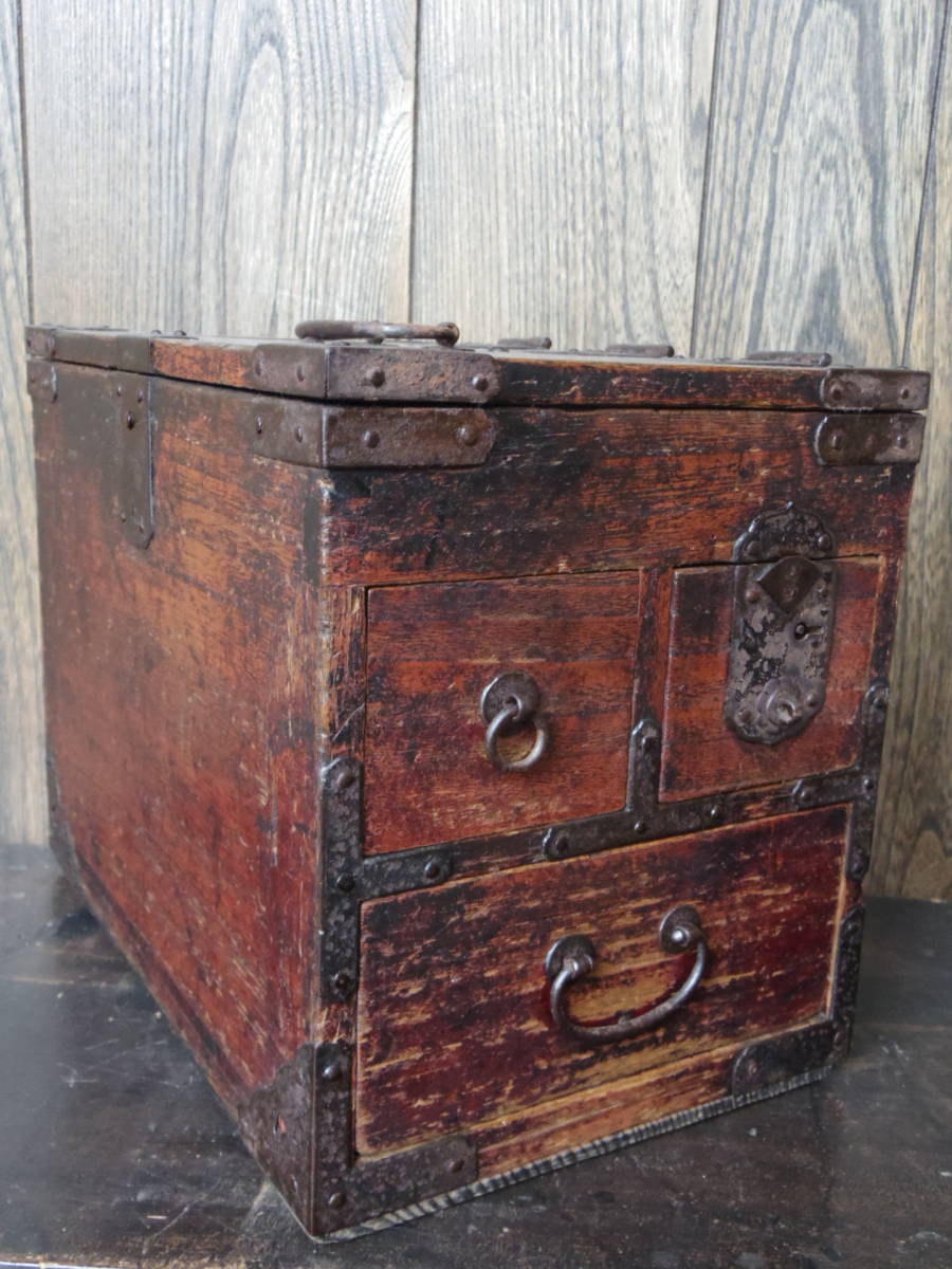 桐材 掛硯箱 かけすずり 硯箱 掛硯 掛け硯 時代箱 古道具 和骨董