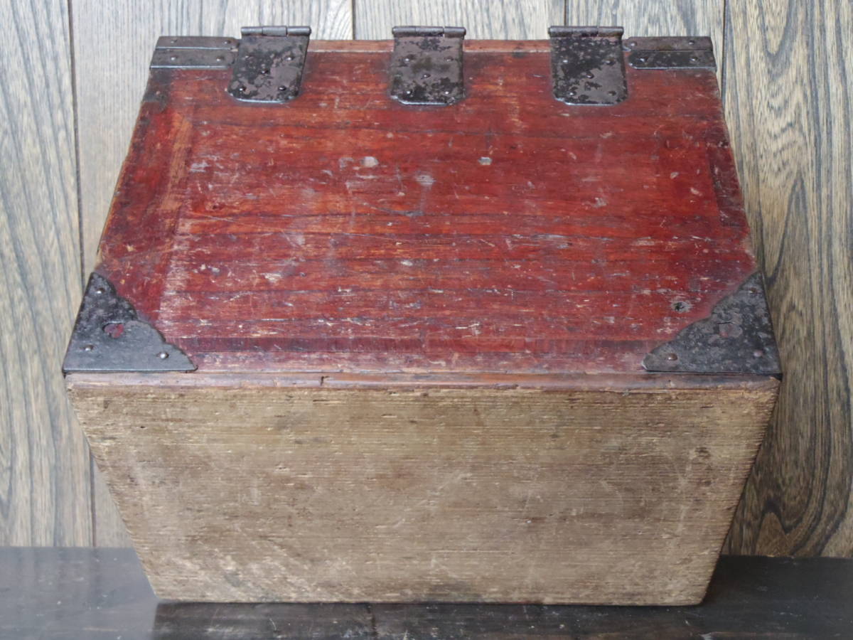 桐材 掛硯箱 かけすずり 硯箱 掛硯 掛け硯 時代箱 古道具 和骨董 時代