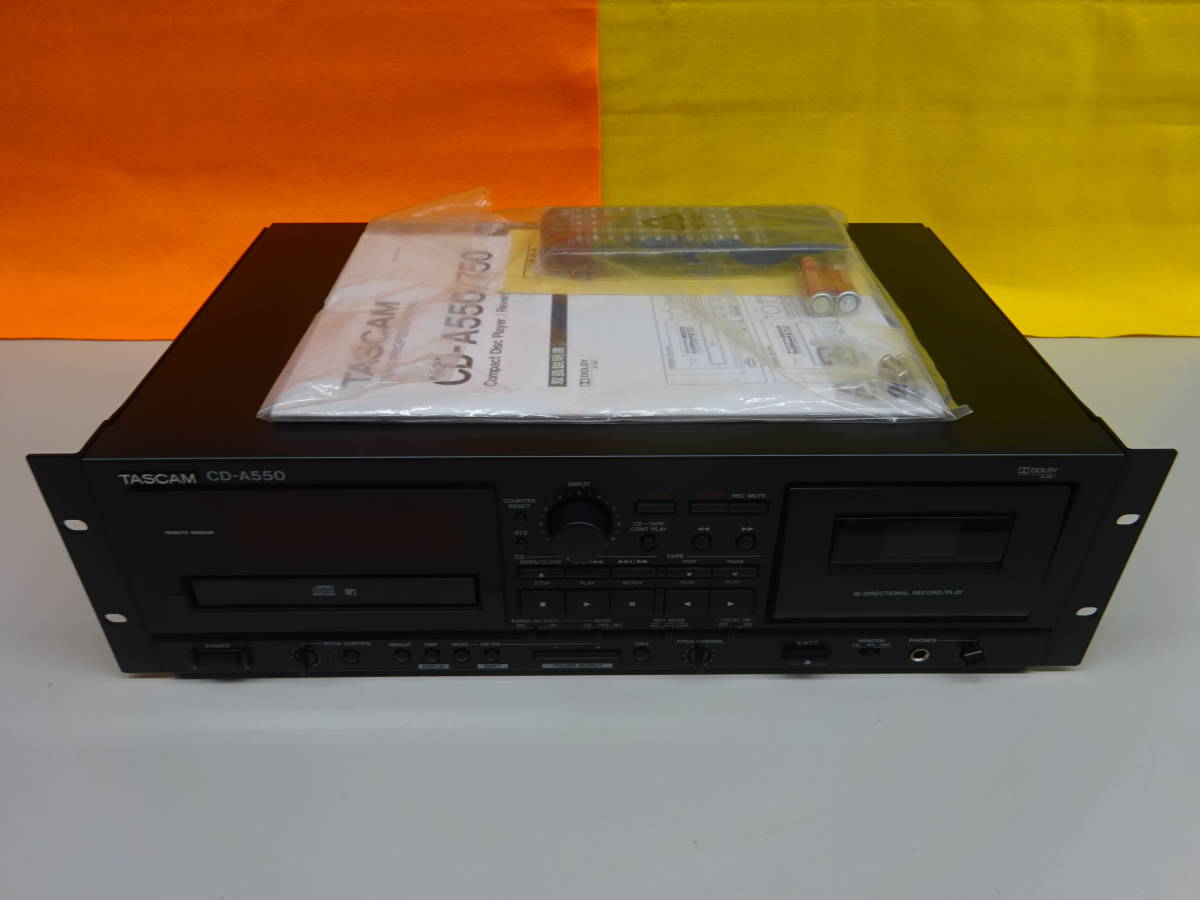 TEAC ティアック◆TASCAM 業務用 CD プレーヤー / カセットデッキ CD-A550 2010年製◆CD / カセット / オーディオ機器 ●C-3-6_1
