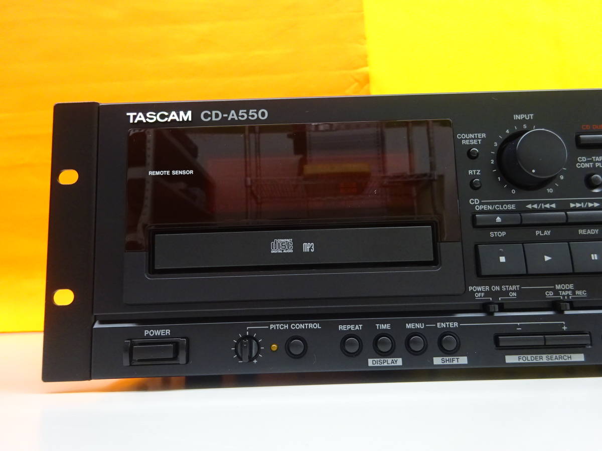 TEAC ティアック◆TASCAM 業務用 CD プレーヤー / カセットデッキ CD-A550 2010年製◆CD / カセット / オーディオ機器 ●C-3-6_3