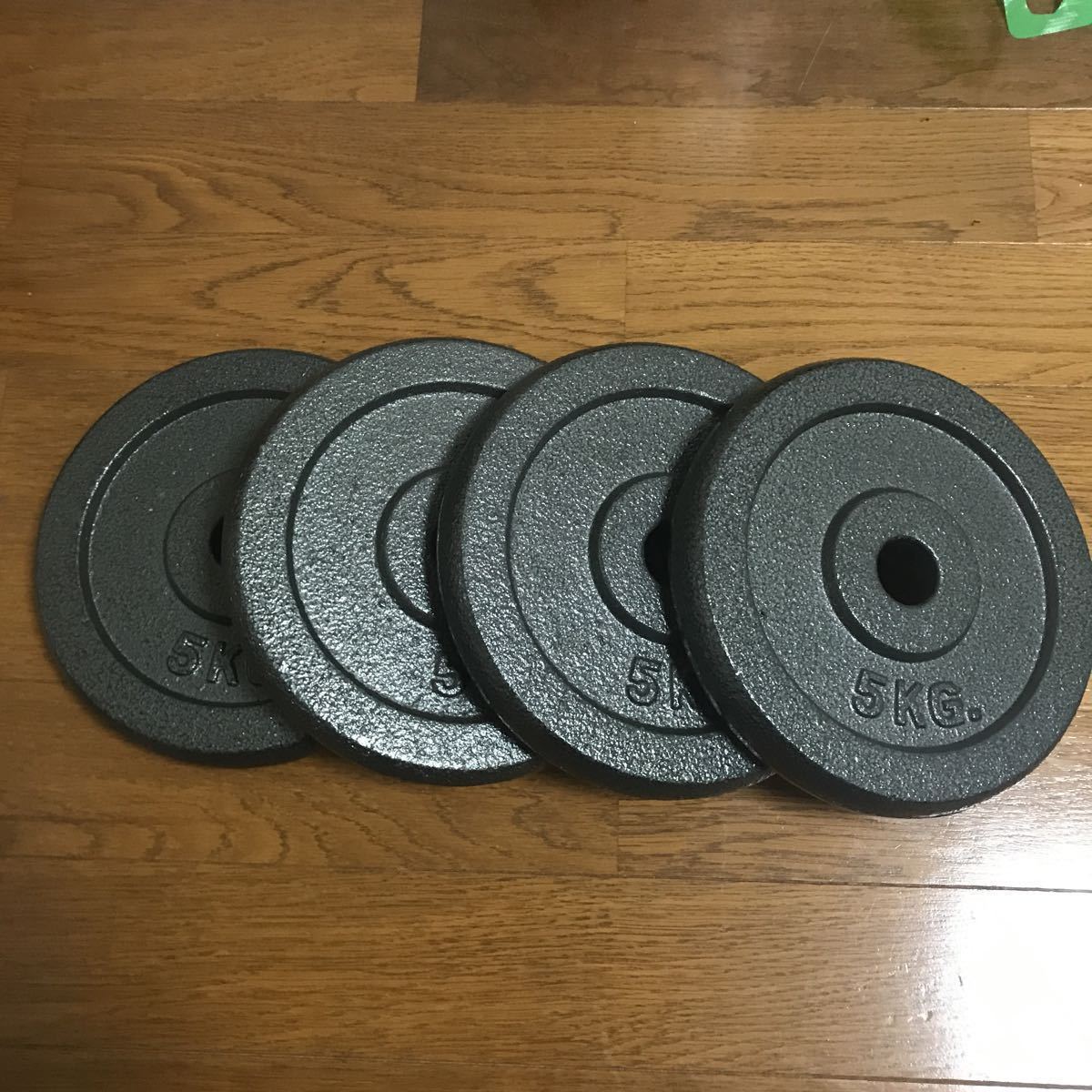 大得価，正規品 HAYATE ダンベルプレート 5キロ 4枚 合計20キロ 穴内径28ミリ ダンベル プレート 5Ｋ 20Ｋ 筋トレ キントレ(バーベル、ダンベル)｜売買されたオークション情報、yahooの商品情報をアーカイブ公開 バーベル、ダンベル