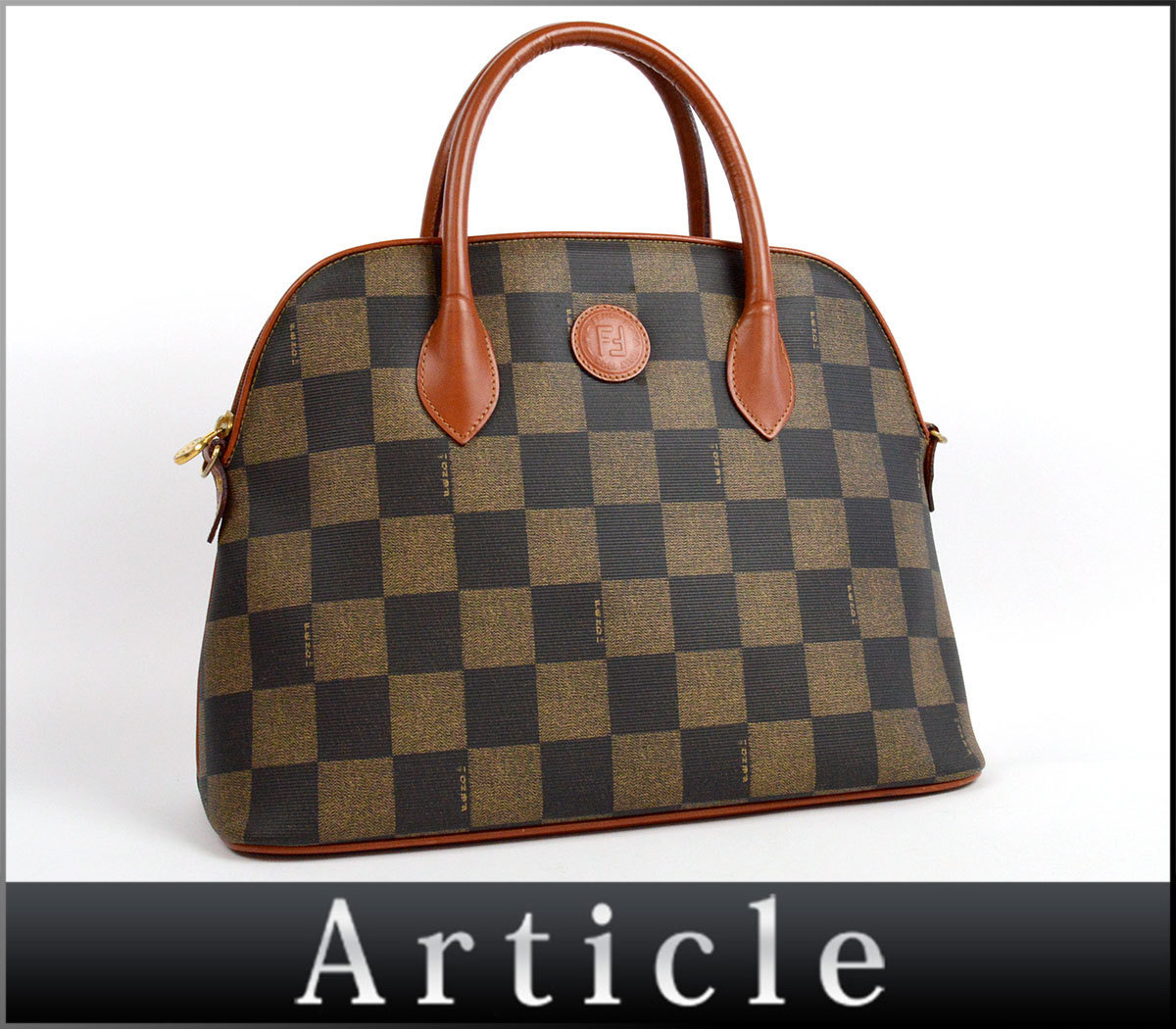 89146〇 FENDI フェンディ/ ボストンバッグ ハンドバッグ/ PVC レザー