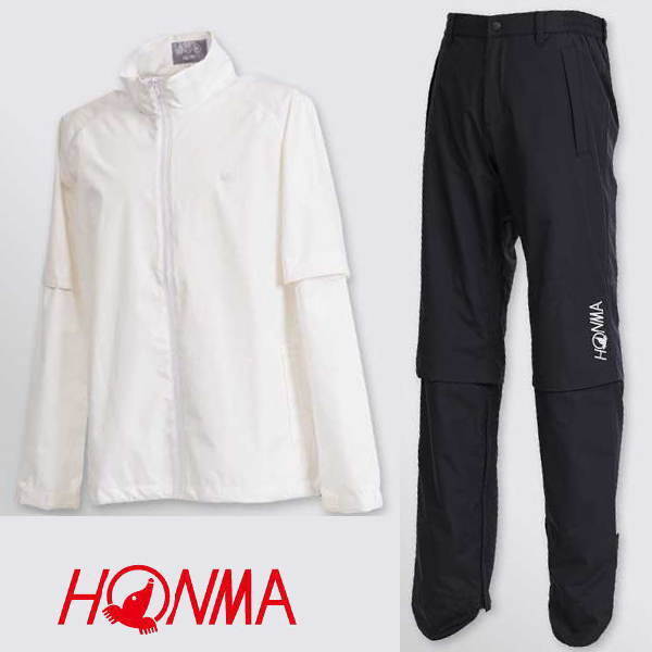 100%新品，正規品 HONMA/ホンマ レインウェア上下セット 031-733413 ホワイト XXXL(レインウエア)｜売買されたオークション情報、yahooの商品情報をアーカイブ公開 - オークファン レインウエア