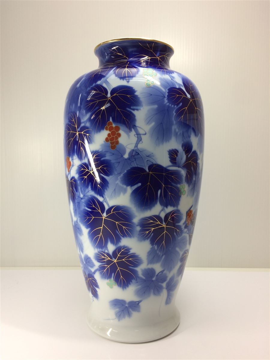 深川製磁 花瓶 桜と小鳥 38㎝ 【公式通販】
