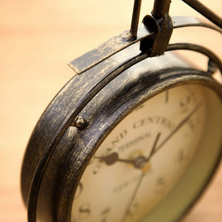 ヴィンテージ鉄自転車の種類置時計 カチカチサイレントレトロ装飾バイク時計 リビングルームスタディルームカフェ_5