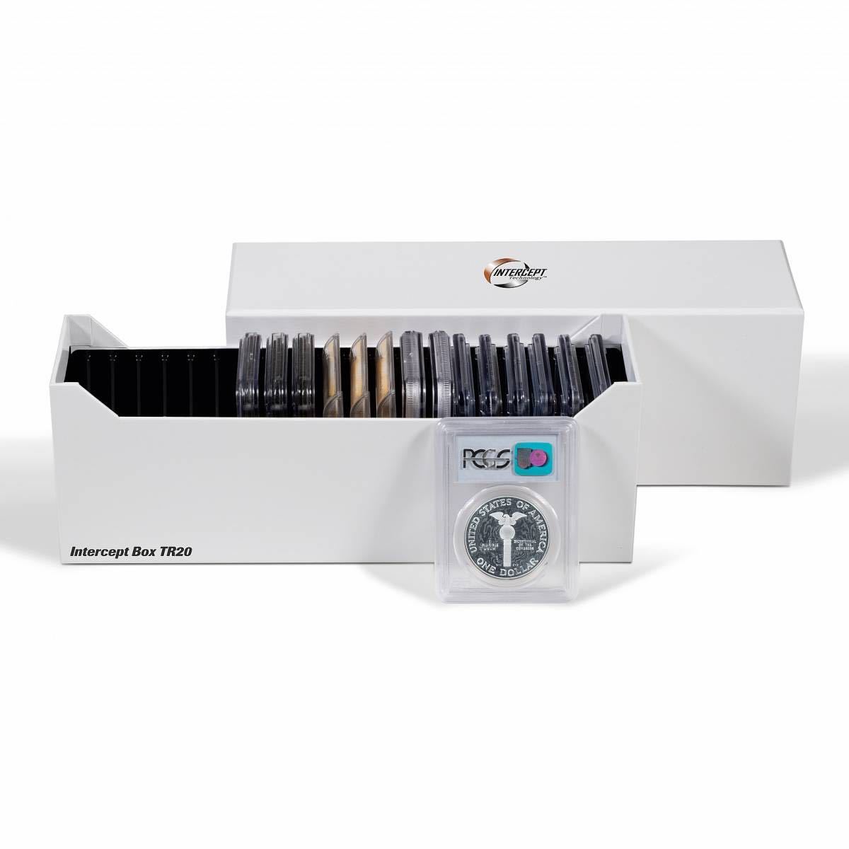 コイン　スラブ用ボックス　コインケース　20枚収納　新品 20枚収納 NGC MUDOR スラブ NGC&frasl;PCGS&frasl;コインスラブアルミ収納ボックスケースの通販 by