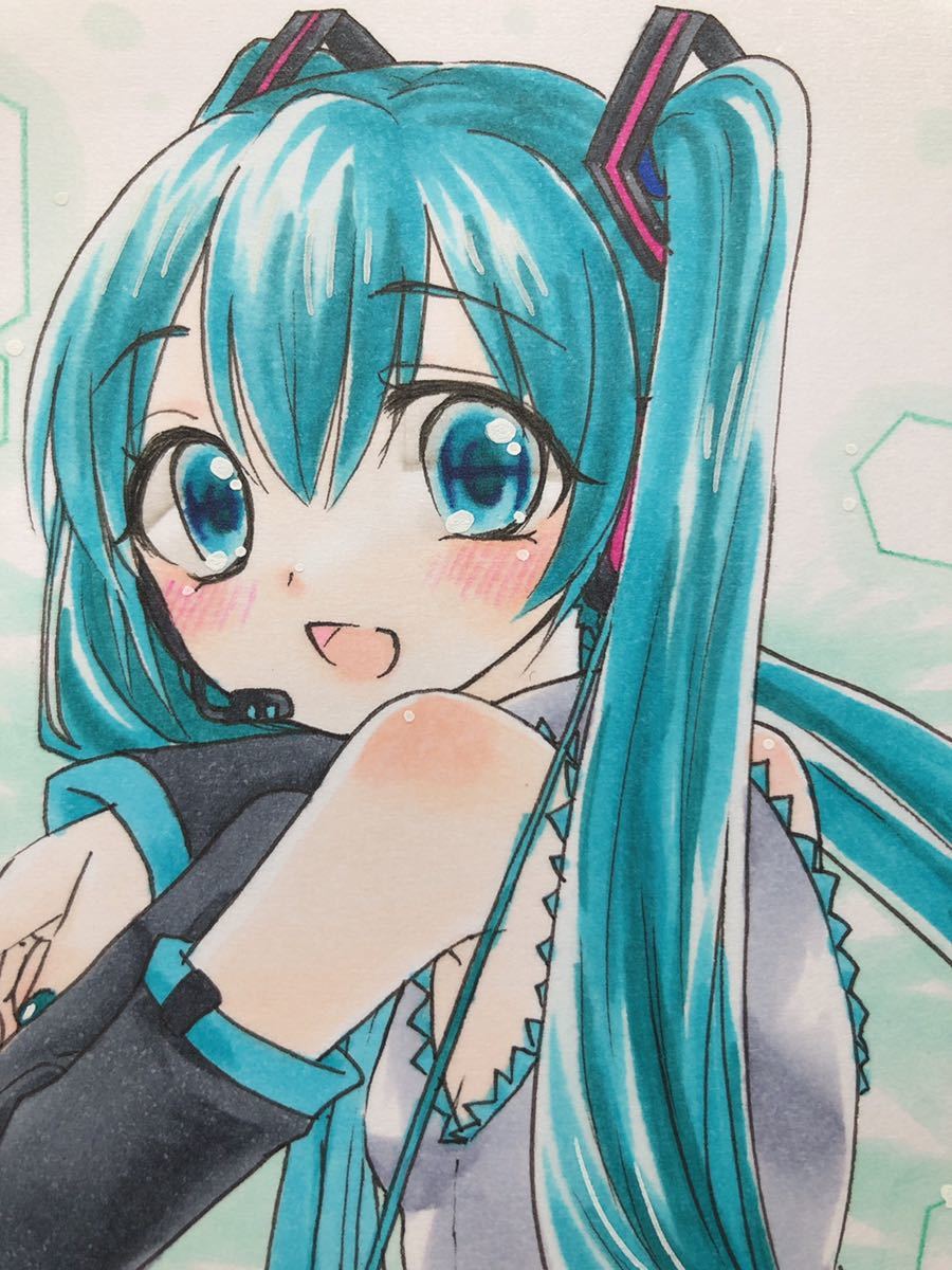 く*る様 手描きイラスト・初音ミク・オリジナル衣装・女の子・同人ファンアート・ア 同人 手描きイラスト 女の子 ボカロ ボーカロイド 初音ミク ミク