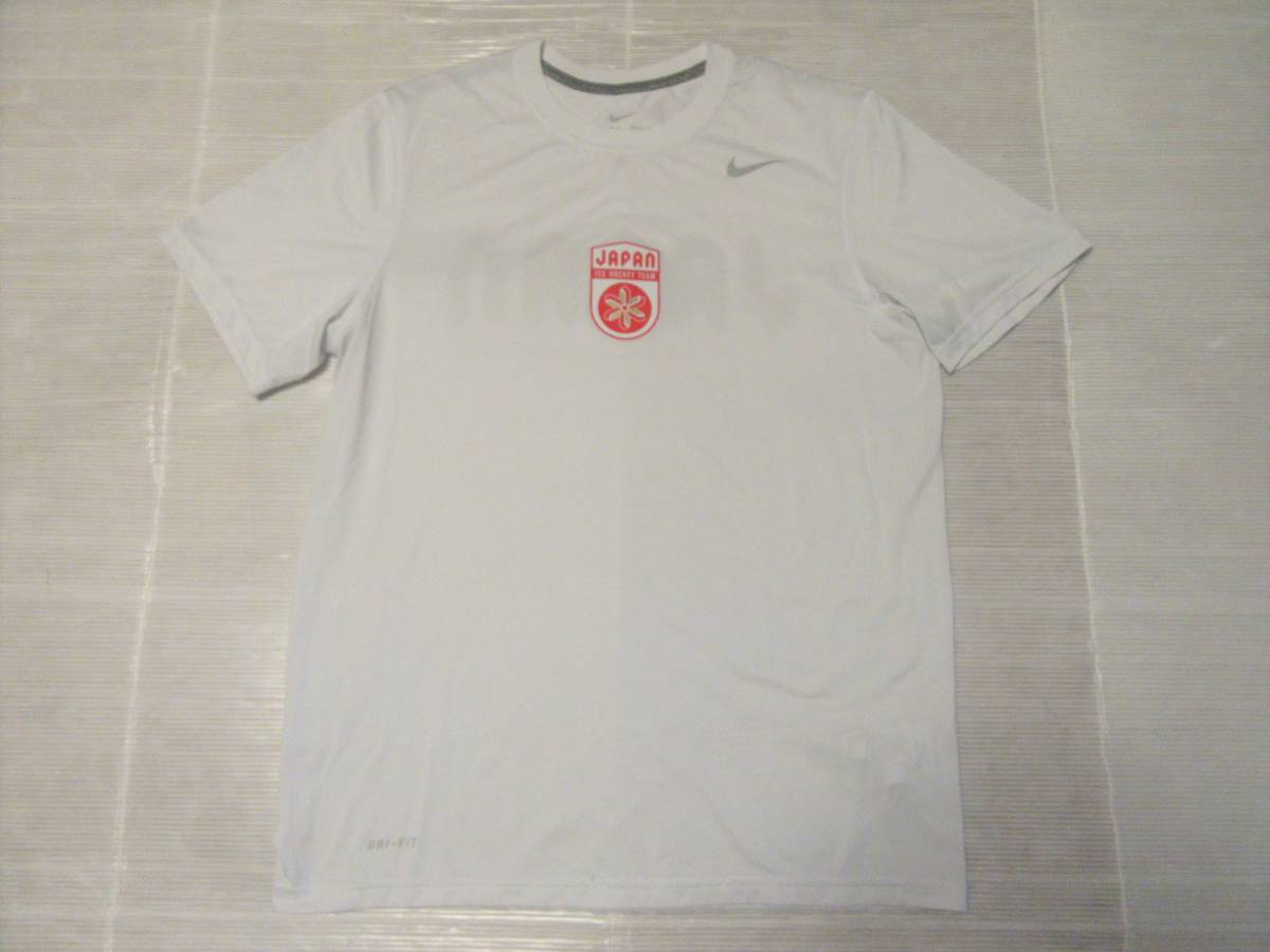 赤字超特価，100%新品 支給品 実使用 ナイキ製 アイスホッケー日本代表/ＪＡＰＡＮ DRI-FIT Ｔシャツ 白色 Ｌサイズ(アイスホッケー)｜売買されたオークション情報、yahooの商品情報をアーカイブ公開 - オークファン アイスホッケー